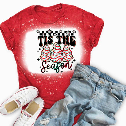 Tis The Season Christmas Tree Cookies Teacher Printed Super Soft T-Shirt