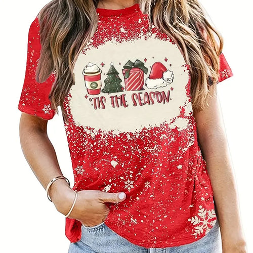 Tis The Season Teacher Printed Super Soft T-Shirt