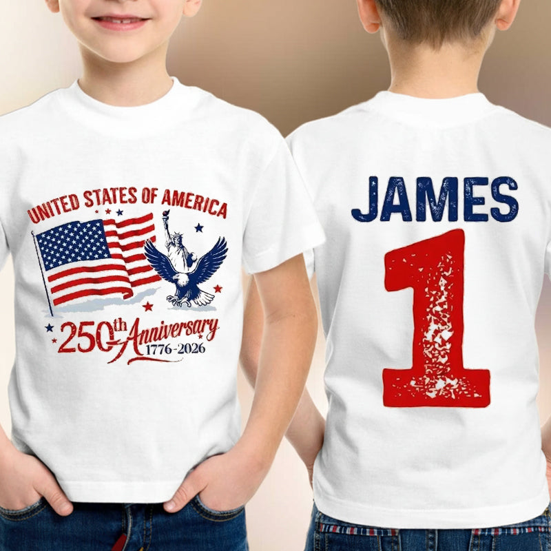 United States Of USA 250th Anniversary Class Two Sided T-Shirt