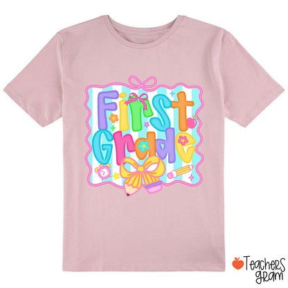Personalized Grade Bow Tie Board Class T-Shirt