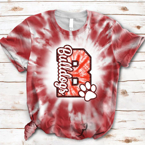 Personalized School Mascot Paw All Over Teacher Printed Super Soft T-Shirt