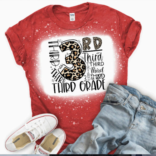 Personalized Grade Art Layout Teacher Printed Super Soft T-Shirt