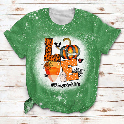 Personalized Love My Class Halloween Teacher Printed Super Soft T-Shirt