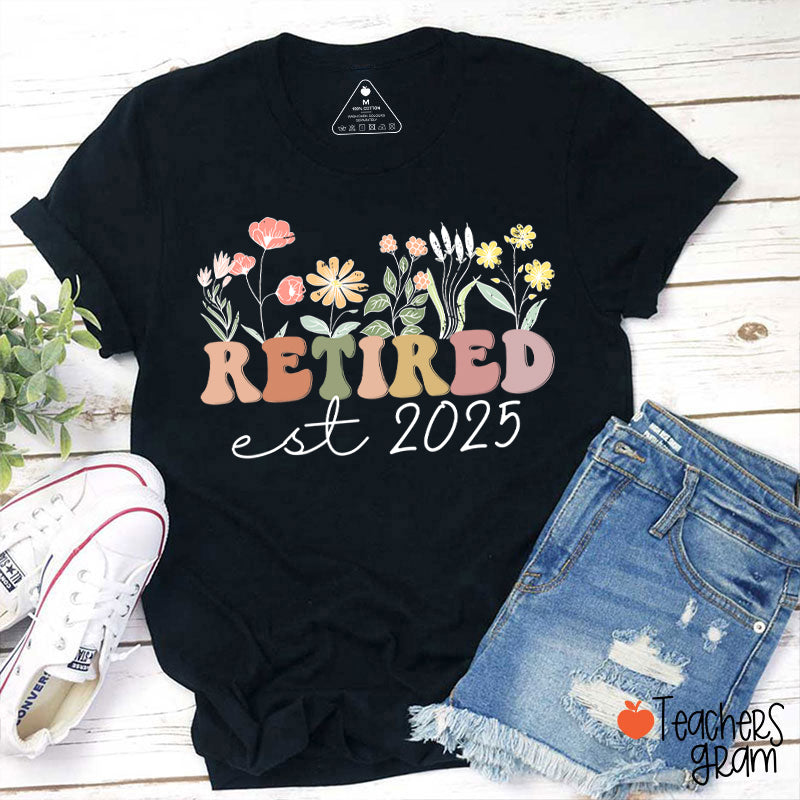 Personalized Retired Est Teacher T-Shirt