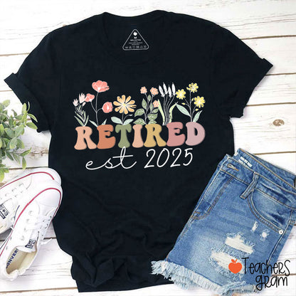 Personalized Retired Est Teacher T-Shirt