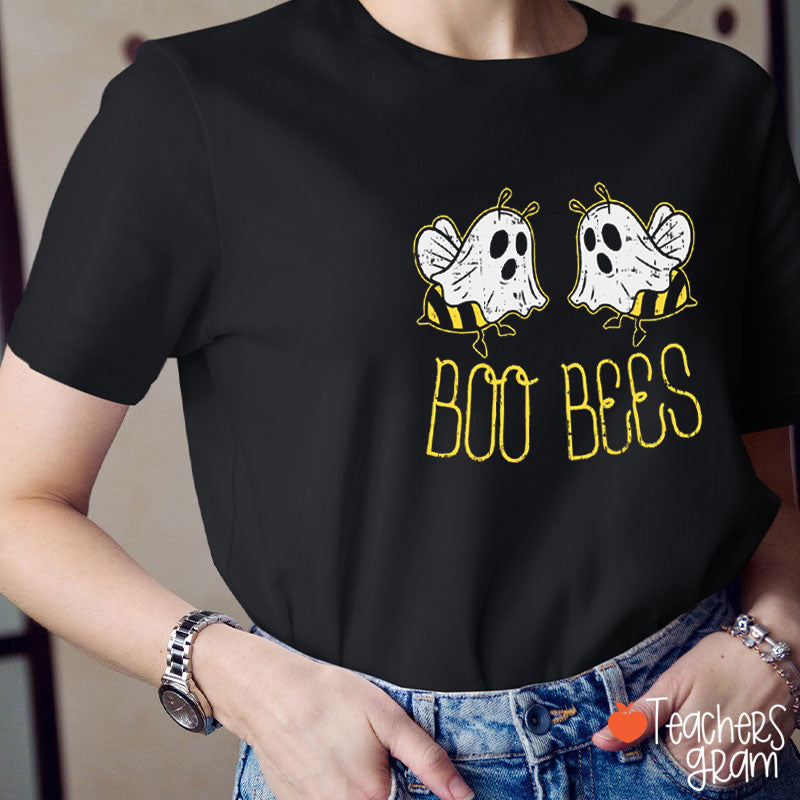 Halloween Ghost Boo Bees Teacher T-Shirt