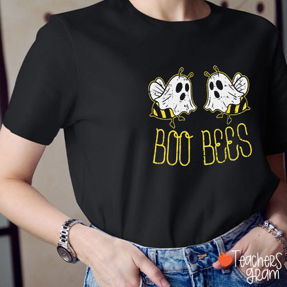 Halloween Ghost Boo Bees Teacher T-Shirt