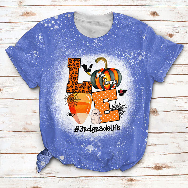 Personalized Love My Class Halloween Teacher Printed Super Soft T-Shirt