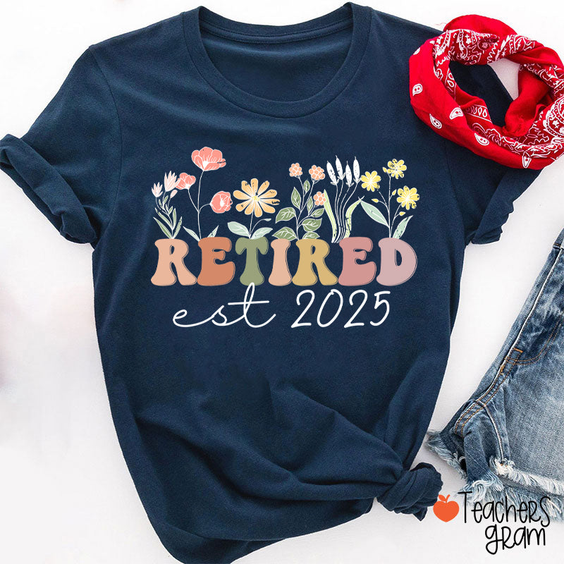 Personalized Retired Est Teacher T-Shirt