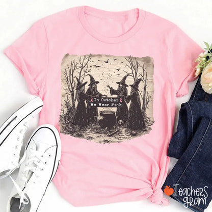 Breast Cancer Support Squad Breast Cancer Awareness Teacher T-Shirt