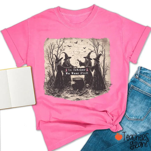 Breast Cancer Support Squad Breast Cancer Awareness Teacher T-Shirt