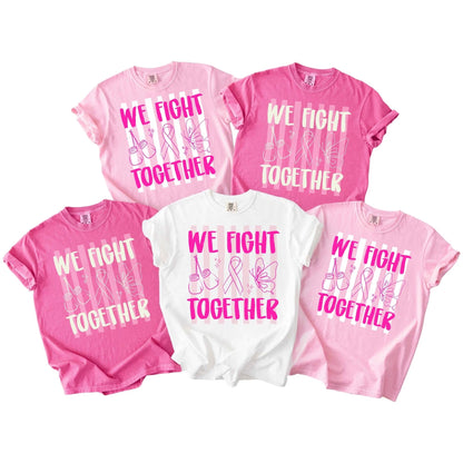 Pink Ribbon Fight Together Teacher T-Shirt