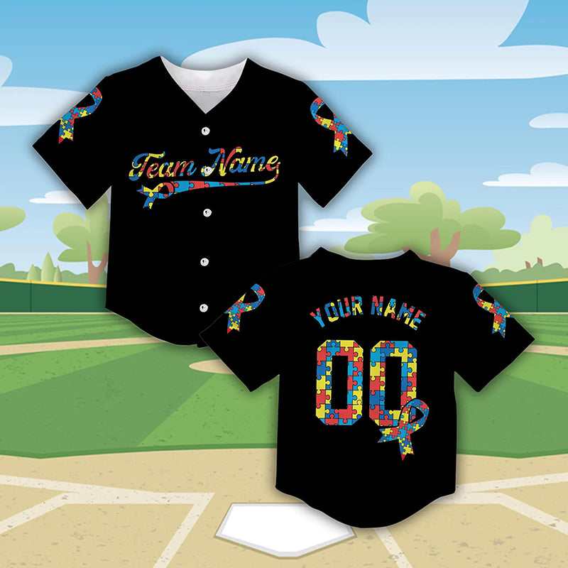 Personalized Autism Awareness Class Baseball Jersey