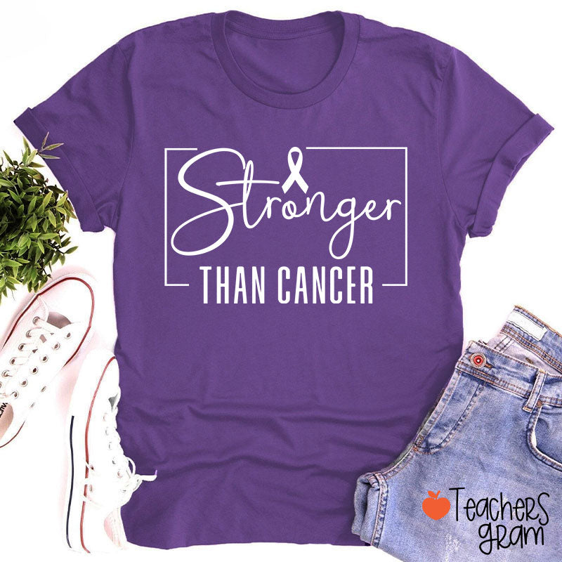 Stronger Than Cancer Teacher T-Shirt