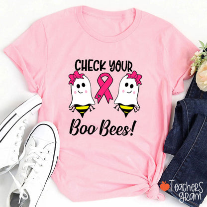 Check Your Boo Bees Teacher T-Shirt
