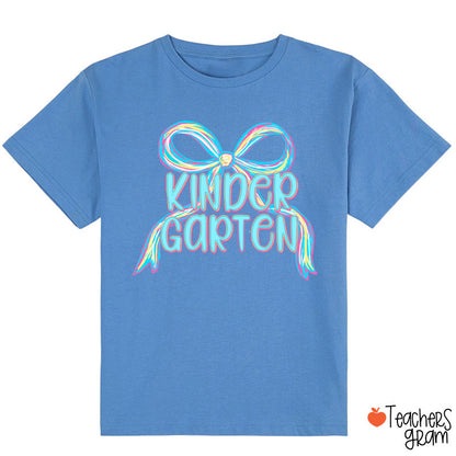 Personalized Grade Blue Bow Class T-Shirt